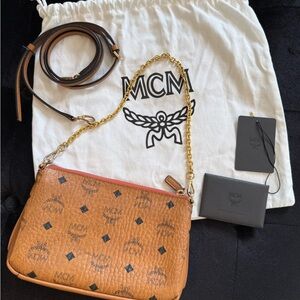 Authentic MCM Viestos Leather Handbag Crossbody Luxury Crossbody Purse Shoulder